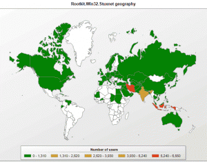 stuxnet global distribution
